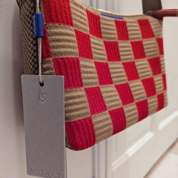 Nwt Rothy's Casual Crossbody Checker Red - Picture 4 of 8